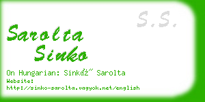 sarolta sinko business card